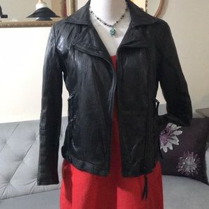 Rococo Black leather jacket, size L